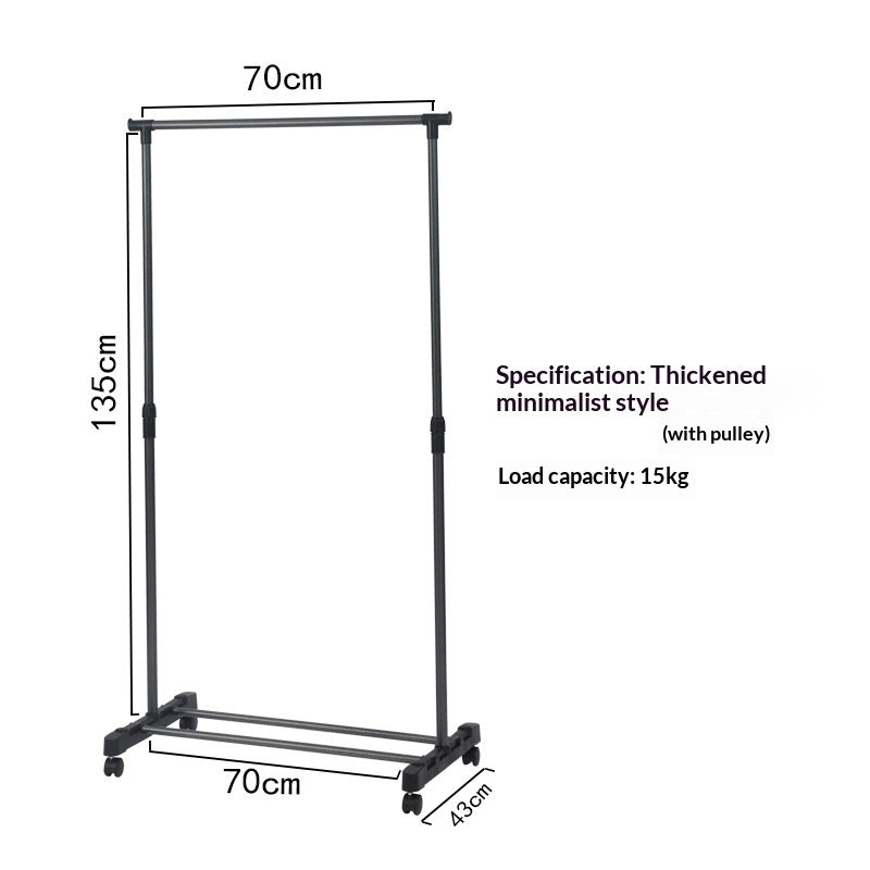 Foldable Home Wardrobe Telescopic Laundry Care Stand-Detail Clothes Drying Rack