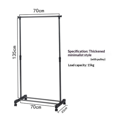 Foldable Home Wardrobe Telescopic Laundry Care Stand-Detail Clothes Drying Rack
