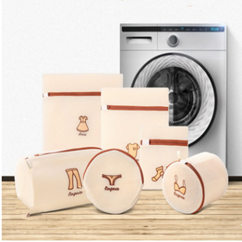 Laundry Bag Set Polyester Thickened Mesh Embroidery Storage Bra Underwear Care Washing