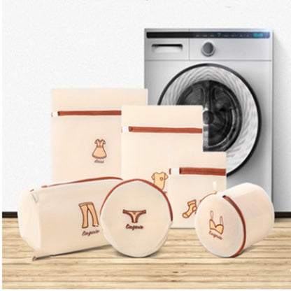 Laundry Bag Set Polyester Thickened Mesh Embroidery Storage Bra Underwear Care Washing