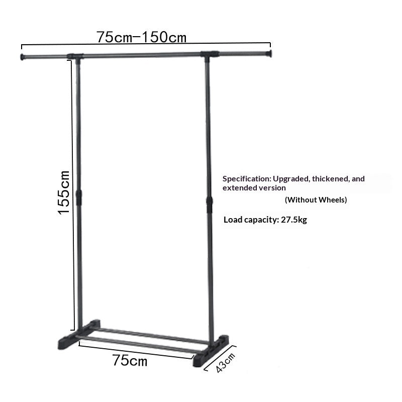 Foldable Home Wardrobe Telescopic Laundry Care Stand-Detail Clothes Drying Rack