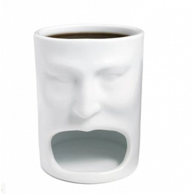 Cute Ceramic Face Breakfast Mug