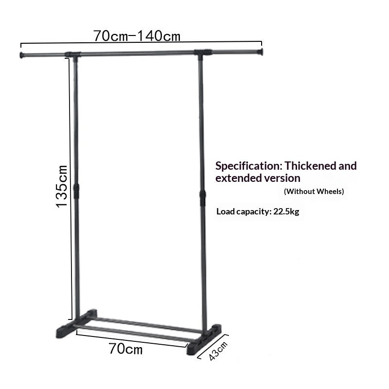 Foldable Home Wardrobe Telescopic Laundry Care Stand-Detail Clothes Drying Rack