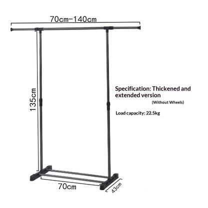 Foldable Home Wardrobe Telescopic Laundry Care Stand-Detail Clothes Drying Rack