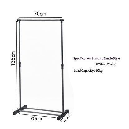 Foldable Home Wardrobe Telescopic Laundry Care Stand-Detail Clothes Drying Rack